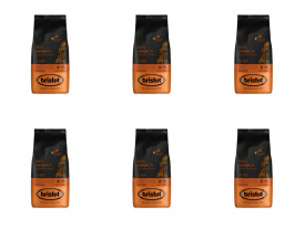 Pachet 6 x CAFEA BOABE BRISTOT L AMERICANO DARK ROAST 100% ARABICA 1KG