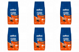Pachet 6 x Cafea boabe, Lavazza Crema e Gusto Forte, 1kg