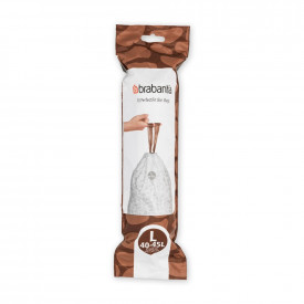 Sac pentru gunoi Brabantia mărime L, 40-45L, 10 buc, alb 647040