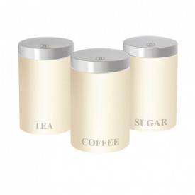 Set 3 recipiente pentru cafea, ceai si zahar Ebony Maple Collection Berlinger Haus BH 1353
