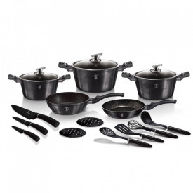 Set oale si tigai (17 piese) Metallic Line Carbon Pro Edition BerlingerHaus BH 6920