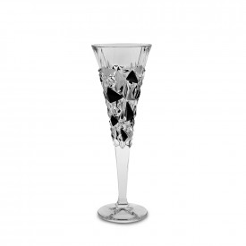 Set pahare de șampanie Bohemia 1845 Glacier Matt Fond și Black Lister 200ml, 6 buc 1005770