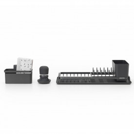 Set pentru spalarea si uscarea vaselor, Gri, 4 piese 1004150