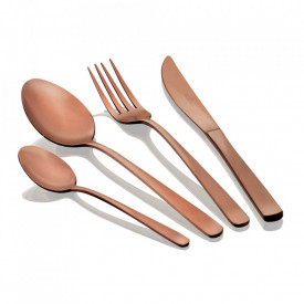 Set Tacamuri 24 piese efect satinat Rose Gold Metallic Collection Berlinger Haus BH 2353