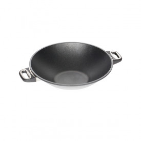 Tigaie wok AMT 36cm, înălțime 9cm, 4.3L, două mânere 651402