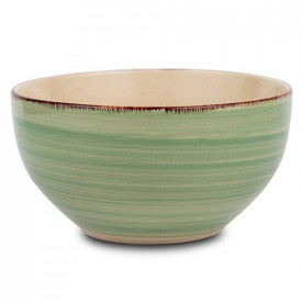 Bol pentru cereale stoneware 14 cm Lines Oil Green NAVA 099 204
