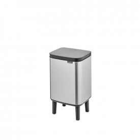 Coș de gunoi Brabantia Bo Small Hi 4L, oțel mat, rezistent la amprentă 1006642