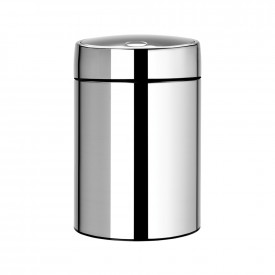 Coș de gunoi Brabantia Slide 5L, Brilliant Steel, găleată metalică 647193