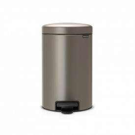 Coș de gunoi cu pedală Brabantia NewIcon 12L, Platinum 649027