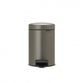 Coș de gunoi cu pedală Brabantia NewIcon 3L, platină 648999