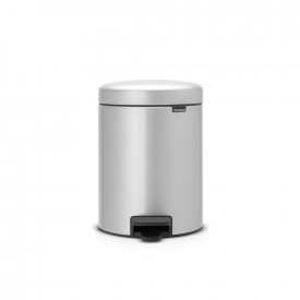 Coș de gunoi cu pedală Brabantia NewIcon 5L, gri metalic 649013