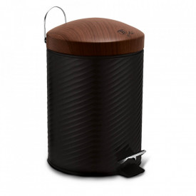 Cos de gunoi cu pedala din otel inoxidabil 5L Ebony Rosewood Collection Berlinger Haus BH 6448