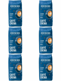Pachet 6 x Cafea boabe Eduscho Caffe Crema Strong, 1 kg