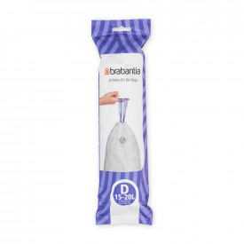 Sac de gunoi Brabantia mărimea D, 15-20L, 20 buc, alb 647036