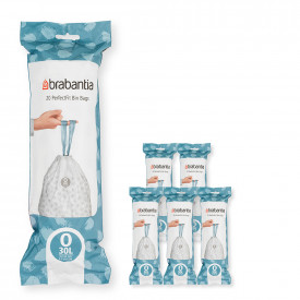 Sac de gunoi Brabantia PerfectFit FlatBack+/Bo mărimea O, 30L, 120 buc, cutie 1005592