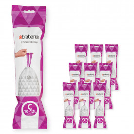 Sac de gunoi Brabantia PerfectFit Sort&Go/Silent/Touch mărimea C, 10-12L, 200 buc, cutie 1005566