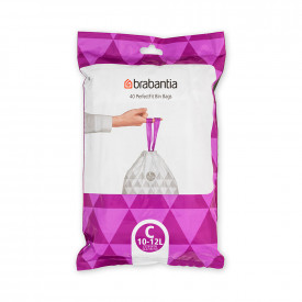 Sac de gunoi Brabantia PerfectFit Sort&Go/Touch N mărimea C, 10-12L, 40 buc, pachet 1005487