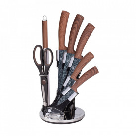 Set cutite (8 piese) Ebony Rosewood Collection BerlingerHaus BH 2836