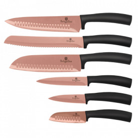 Set cutite otel inoxidabil (6 piese) Rose Gold Metallic Collection Berlinger Haus BH 2611