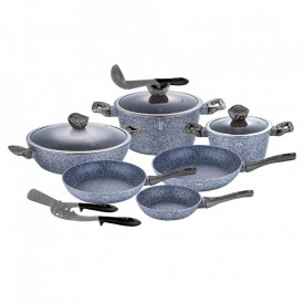 Set oale si tigai marmorate (12 piese) din aluminiu forjat Forest Dark Gray Line Berlinger Haus BH 1584