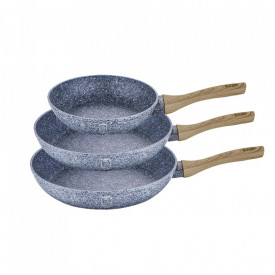 Set tigai marmorate (3 piese) din aluminiu forjat Forest Light Brown Line Berlinger Haus BH 1567