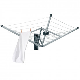 Uscator rufe de perete Brabantia WallFix 24m, Gri metalic, carcasa 90300271