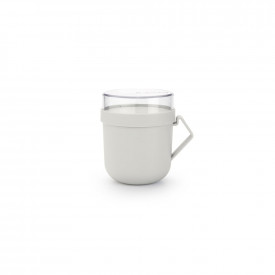 Cana cu capac Brabantia Make&Take 600ml, Gri deschis 1006295