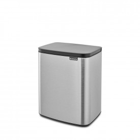 Coș de gunoi Brabantia Bo Small 12L, oțel mat, rezistent la amprentă 1006638