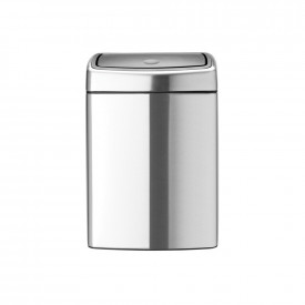 Coș de gunoi Brabantia Touch Bin 10L, oțel mat rezistent la amprentă 647205
