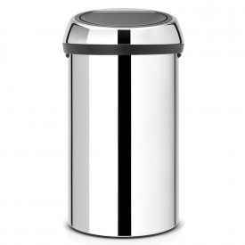 Coș de gunoi Brabantia Touch Bin 60L, Brilliant Steel 647254