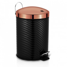 Cos de gunoi cu pedala din otel inoxidabil 5L Black Rose Line Collection Berlinger Haus BH 1730