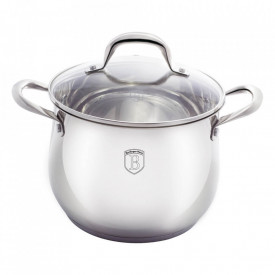 Oala cu capac otel inoxidabil 18 cm Silver Belly Berlinger Haus BH 1410