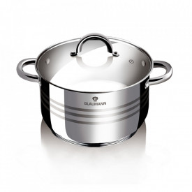 Oala cu capac otel inoxidabil 22 cm Gourmet Line Blaumann BL 1009