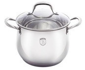 Oala cu capac pentru supa/ciorba otel inoxidabil 28 cm Silver Belly Collection Berlinger Haus BH-1415