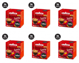 Pachet 6 x Cafea capsule Lavazza A Modo Mio Suerte, 36 Cafea capsule, 270 g.