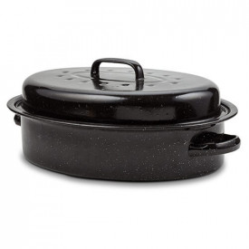 Roaster oval 36 cm x 26 cm emailat cu capac NAVA NV 053 002