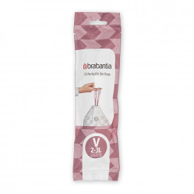 Sac de gunoi Brabantia PerfectFit NewIcon mărimea V, 3L, 10 bucăți, rolă 1005577