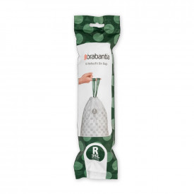 Sac de gunoi Pedal Brabantia Bo Touch/Bo, Marimea R, 36L, Pachet 10, Alb 650538