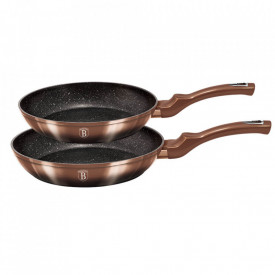 Set 2 tigai marmorate Black Rose Gold Metallic Line Collection Berlinger Haus BH 1898