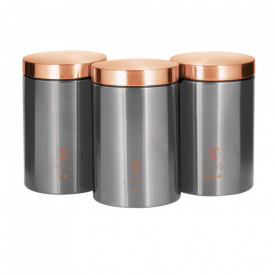 Set 3 recipiente pentru cafea, ceai si zahar Moonlight Collection Berlinger Haus BH 6273