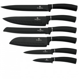 Set cutite otel inoxidabil (7 piese) cu acoperire titaniu Black Silver Collection Berlinger Haus BH 2480