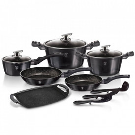 Set oale si tigai (14 piese) Metallic Line Carbon Pro Edition BerlingerHaus BH 6911