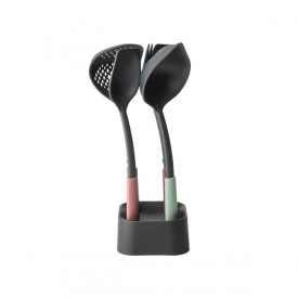 Set ustensile de bucatarie Brabantia Tasty+, set de 4 piese și suport 1001200