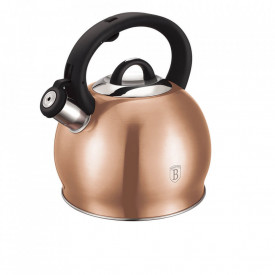 Ceainic din otel inoxidabil cu fluier 3 Litri Rose Gold Line Berlinger Haus - BH 1075