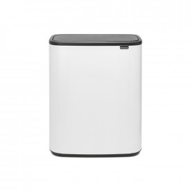 Coș de gunoi Brabantia Bo Touch 2x30L, Alb 1001267