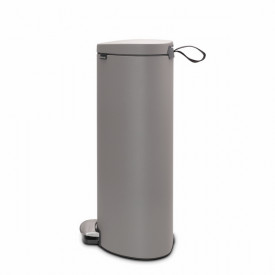 Coș de gunoi cu pedală Brabantia FlatBack+ 30L, gri beton mineral 1000809