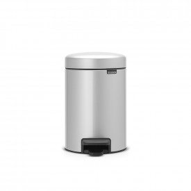 Coș de gunoi cu pedală Brabantia NewIcon 3L, gri metalic 649000