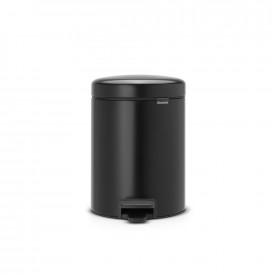 Coș de gunoi cu pedală Brabantia NewIcon 5L, negru mat 649014