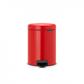 Coș de gunoi cu pedală Brabantia NewIcon 5L, Roșu Pasiune 649006