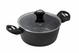 Oala marmorata joasa cu capac 20 cm Marburg Kochsysteme by Carl Schmidt Sohn OT 64068